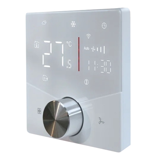Термостат для 2 трубных фанкойлов - белый