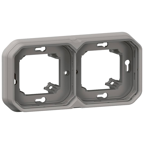 Рамка 2 поста, горизонтальная - Plexo IP55 - серый
