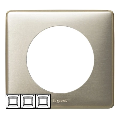 Рамка 3 поста - Celiane - металлик титан