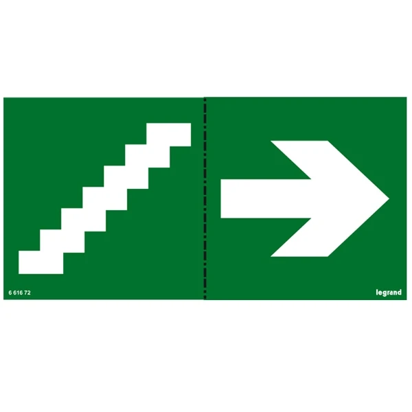 Информационная табличка - 100х200 мм - ''лестница справа''