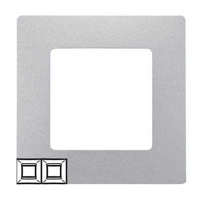 Рамка 2 поста - Niloe/Etika - алюминий