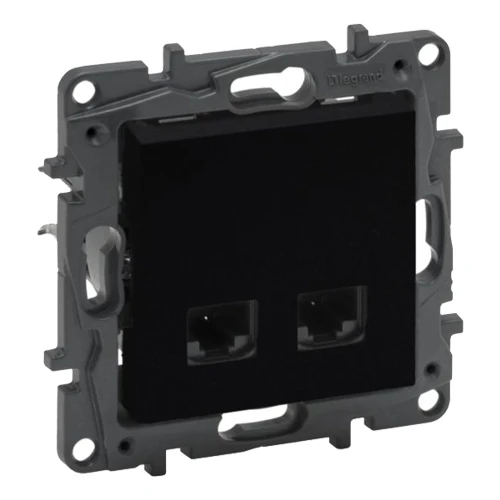 Розетка 2xRJ45 6 UTP - Niloe Step - чёрный