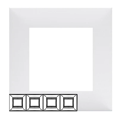 Рамка 4 поста - Niloe Step - белый