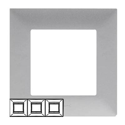 Рамка 3 поста - Niloe Step - алюминий