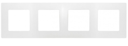 Рамка 4 поста - Niloe/Etika - белый