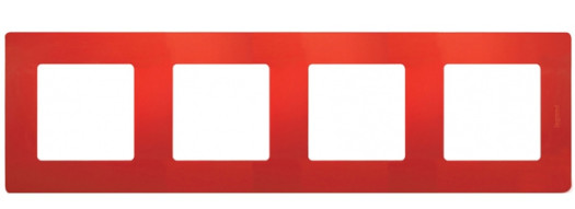 Рамка 4 поста - Niloe/Etika - красный