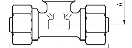 Фитинг Т-образный 20х3/4х20 с внутренней резбой - F.I.V."