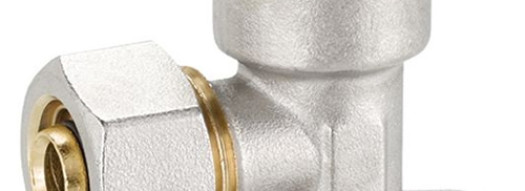 Фитинг угловой с лапкой 16х1/2 с внутренней резьбой - F.I.V."