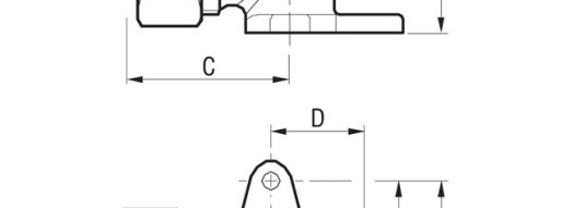 Фитинг угловой с лапкой 20х1/2 с внутренней резьбой - F.I.V."