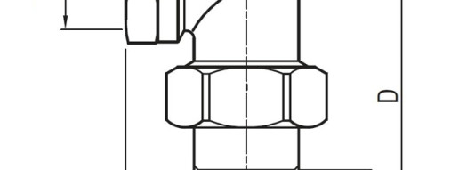 Муфта угловая с внутренней и наружной резьбой 1/2" - F.I.V.