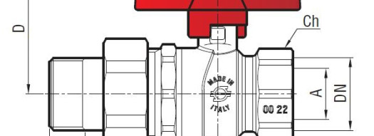 Кран шаровый с муфтой 3/4'' - F.I.V.