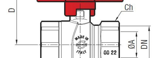 Кран шаровой с внутренней резьбой 3/4'' - F.I.V.