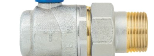 Шаровой угловой кран с фитингом и внутренней резьбой 1/2, синий - F.I.V."