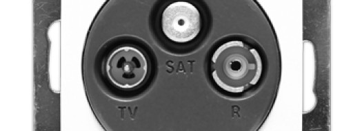 Розетка TV-FM-SAT звезда - Valena - белый