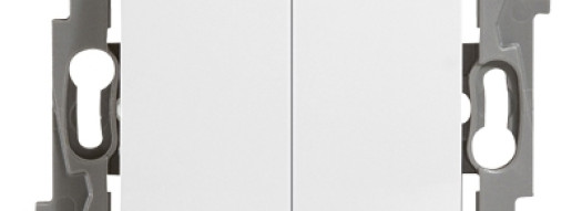 Выключатель двухклавишный - Niloe - белый