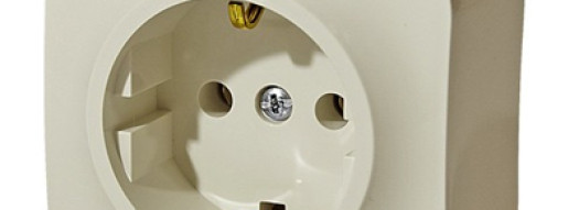 Розетка 2К+З без шторок - Forix - слоновая кость