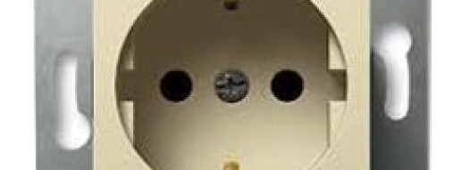 Розетка 2K+З - Cariva - слоновая кость