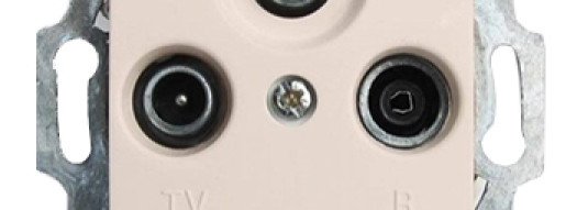 Розетка TV-FM-SAT звезда - Cariva - слоновая кость