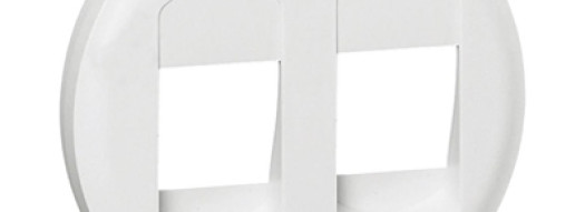 Лицевая панель двойной акустической розетки - Celiane - белый