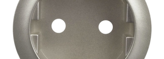 Лицевая панель для розетки 2K+З - Celiane - титан