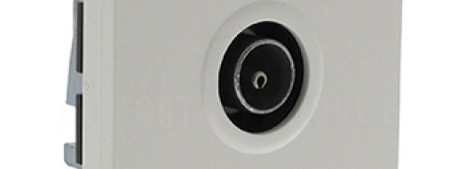 Розетка TV - 2 модуля - Mosaic - белый