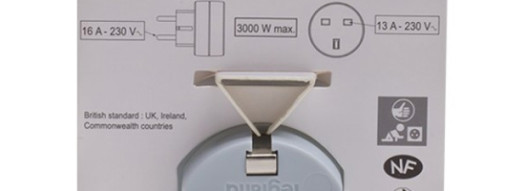 Адаптер для путешествий - серия Элиум - белый/серый