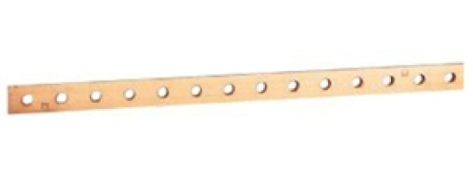 Плоская медная шина - 25x4 мм - длина 990 мм