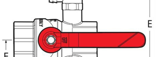 Кран шаровой со сливом и внутренней резьбой 1'' - F.I.V.