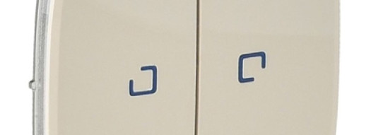 Лицевая панель двухклавишная с подсветкой - Valena Allure - слоновая кость