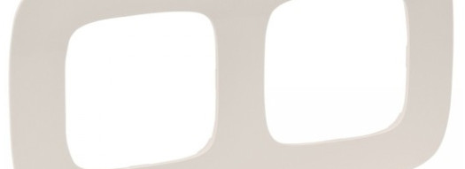 Рамка 2 поста - Valena Allure - слоновая кость