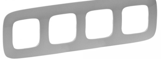 Рамка 4 поста - Valena Allure - алюминий