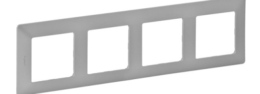 Рамка 4 поста - Valena Life - алюминий