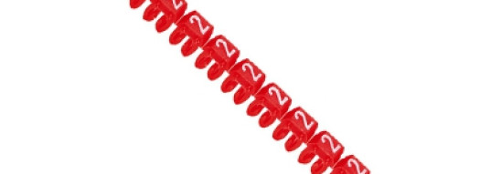 Маркер CAB 3 - для кабеля 1,5-2,5 мм² - цифра ''2'' - красный