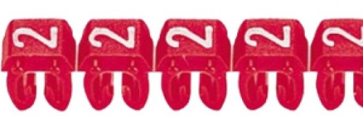 Маркер CAB 3 - для кабеля 1,5-2,5 мм² - цифра ''2'' - красный