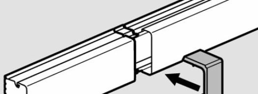 Накладка на стык - для мини-каналов DLP-S 24x14