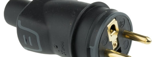 Вилка 2К+З - Legrand - черный