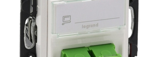 Оптическая розетка для оптоволоконных кабелей SС/APС - Valena Life - белый