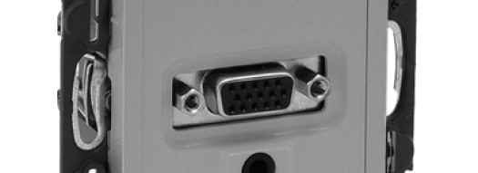 Розетка VGA (HD15) + Jack 3,5 мм - Valena Life - алюминий