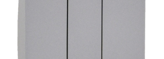 Лицевая панель для выключателя трехклавишного - Valena Life - алюминий