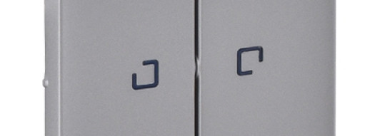 Лицевая панель двухклавишная с подсветкой - Valena Life - алюминий