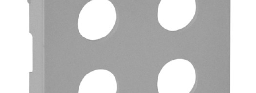 Лицевая панель для двойной аудиорозетки ''банан" - Valena Life - алюминий