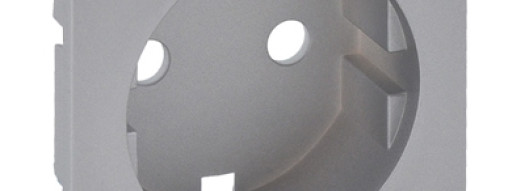 Лицевая панель для розеток 2К+З - Valena Life - алюминий