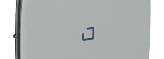 Лицевая панель с символом ''звонок" и подсветкой - Valena Allure - алюминий