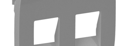 Лицевая панель для двойной акустической розетки - Valena Allure - алюминий