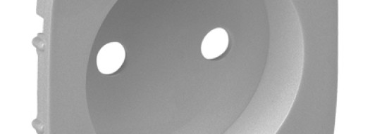 Лицевая панель для розетки 2К - Valena Allure - алюминий