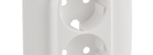 Лицевая панель для двойной силовой розетки 2х2К+З - Valena Allure - белый