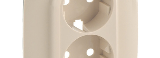 Лицевая панель для двойной силовой розетки 2х2К+З - Valena Allure - слоновая кость