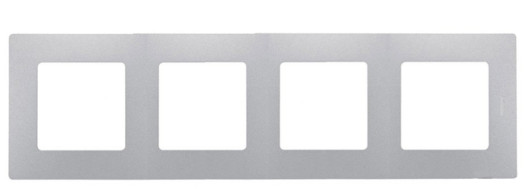 Рамка 4 поста - Niloe/Etika - алюминий