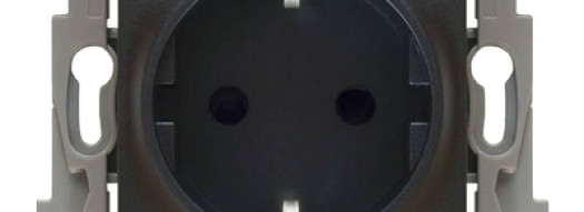 Розетка 2К+3 - Etika - антрацит