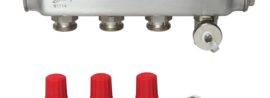 Коллектор из нержавеющей SSM-F стали с расходомерами - Manifold 3+3